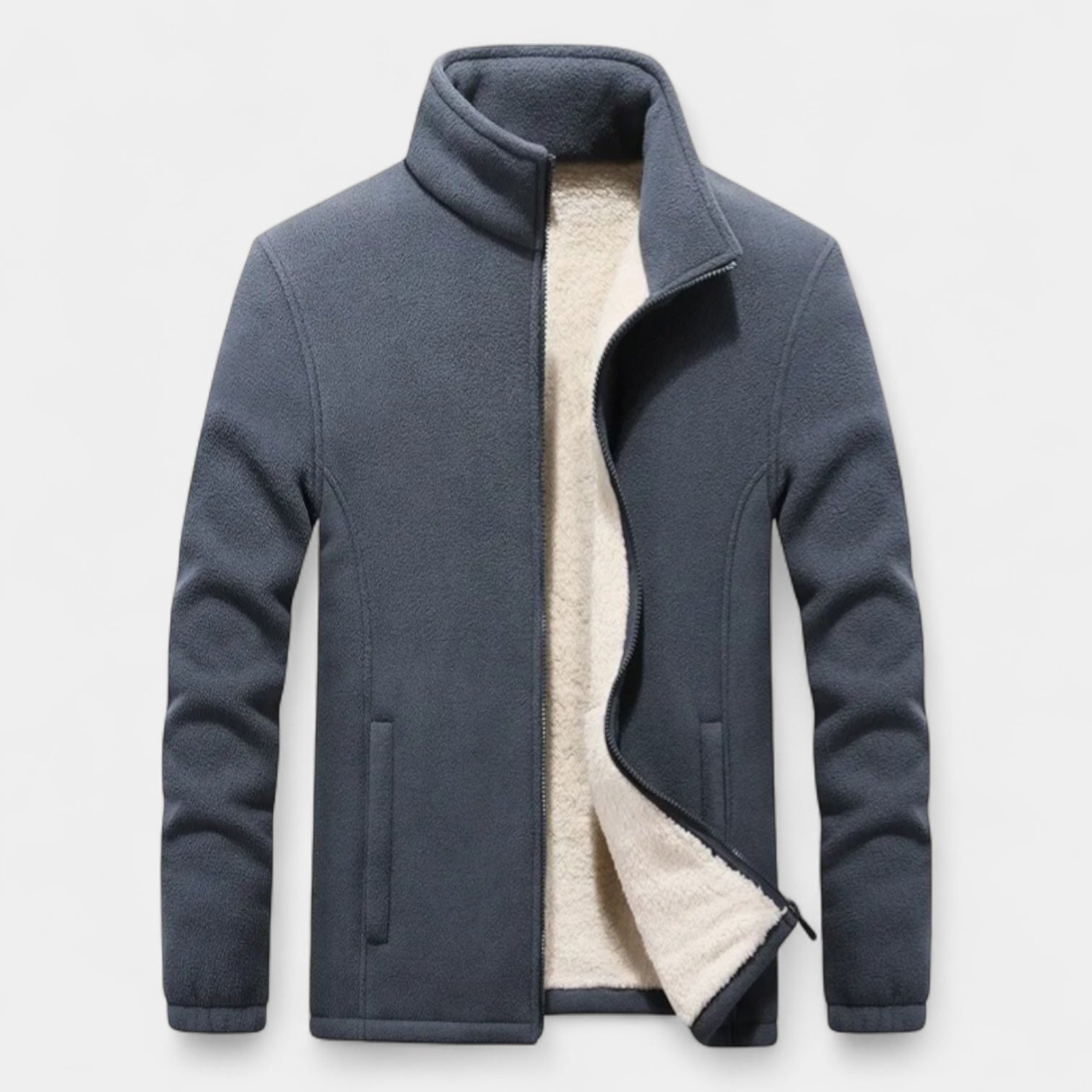 Noir | Men’s Sherpa Fleece Jacket-Noir-Grey-S-Noir