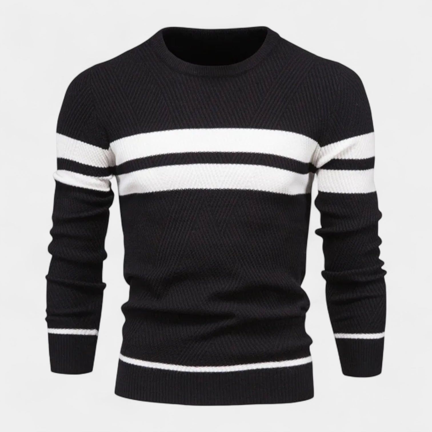 Men’s Striped Crew Neck Sweater