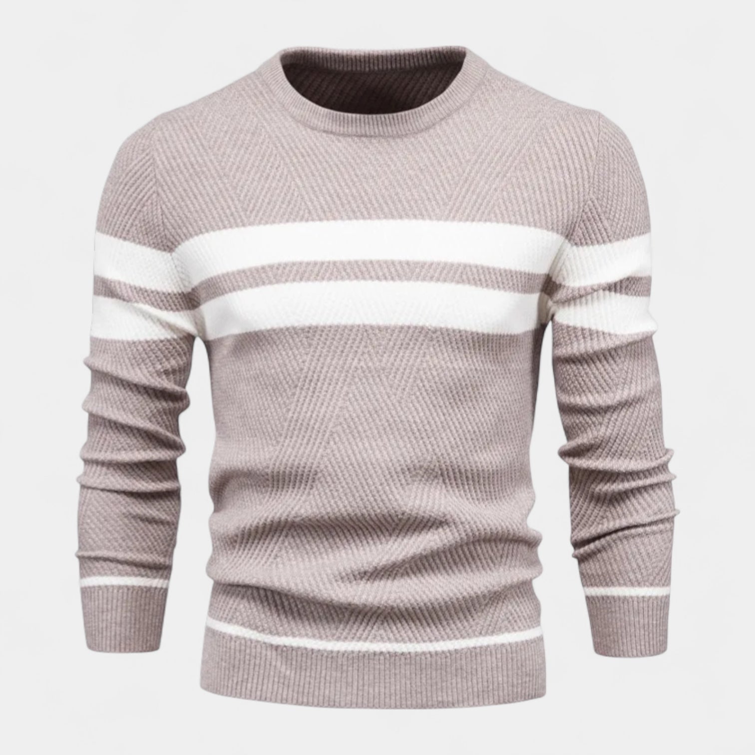 Men’s Striped Crew Neck Sweater