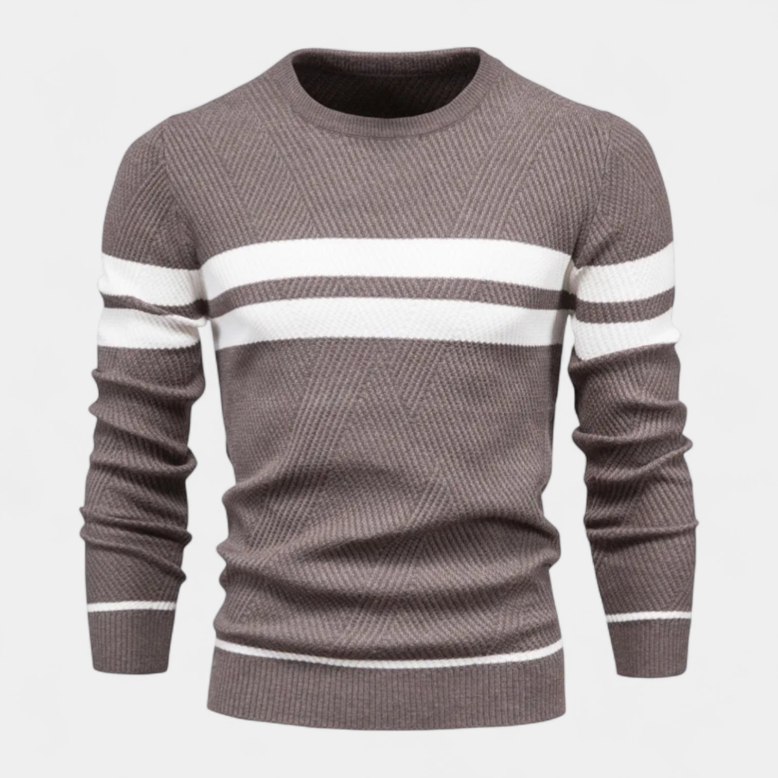 Men’s Striped Crew Neck Sweater