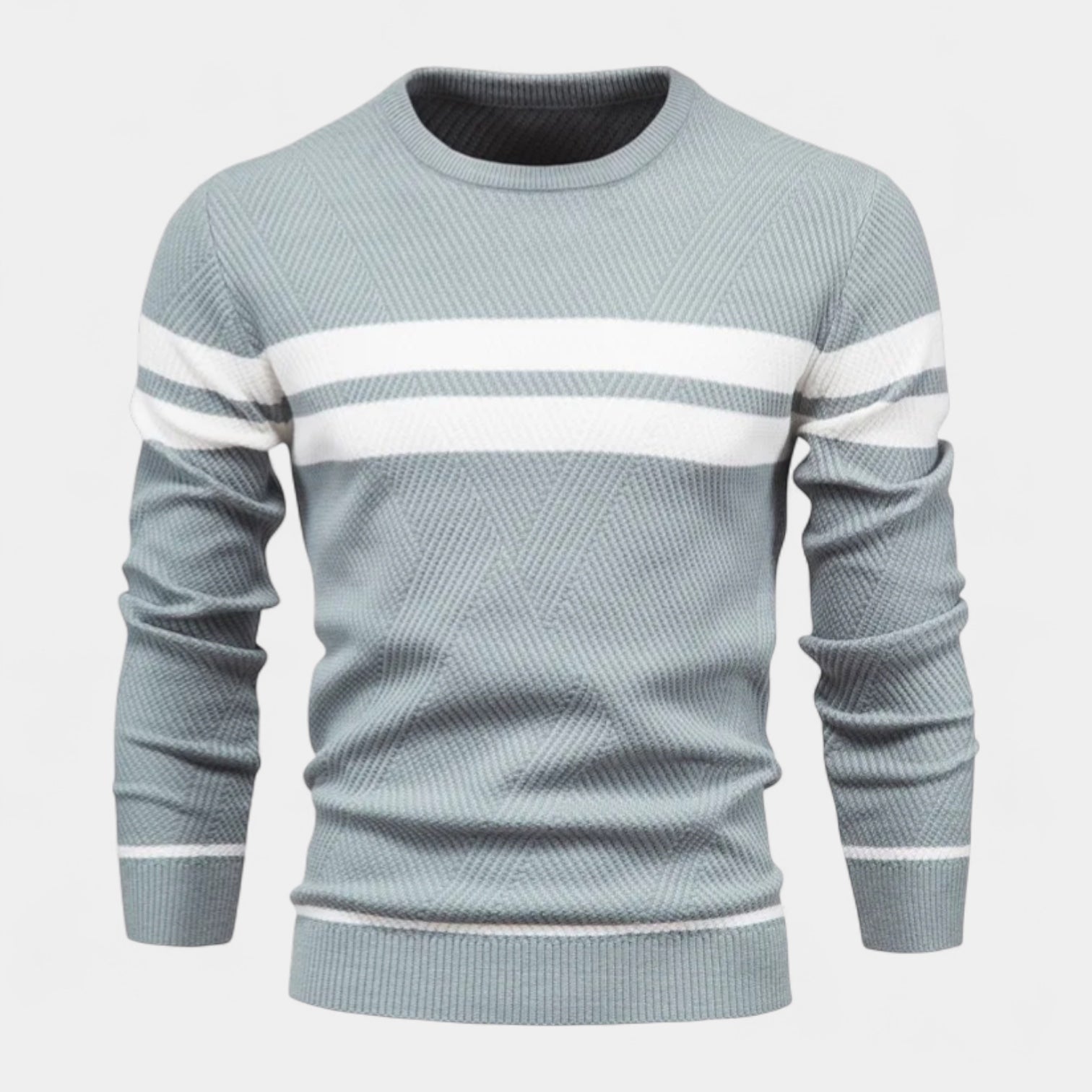 Men’s Striped Crew Neck Sweater