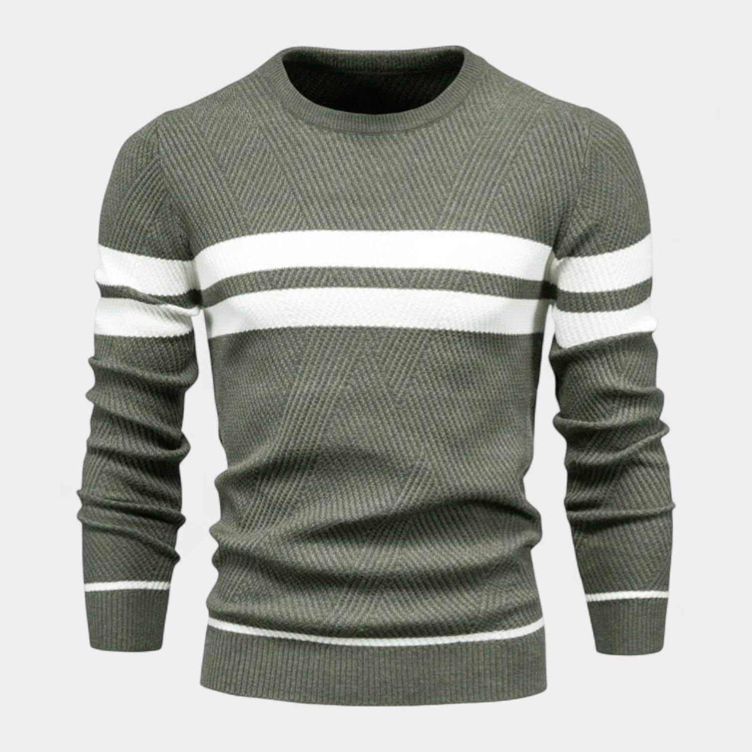 Men’s Striped Crew Neck Sweater