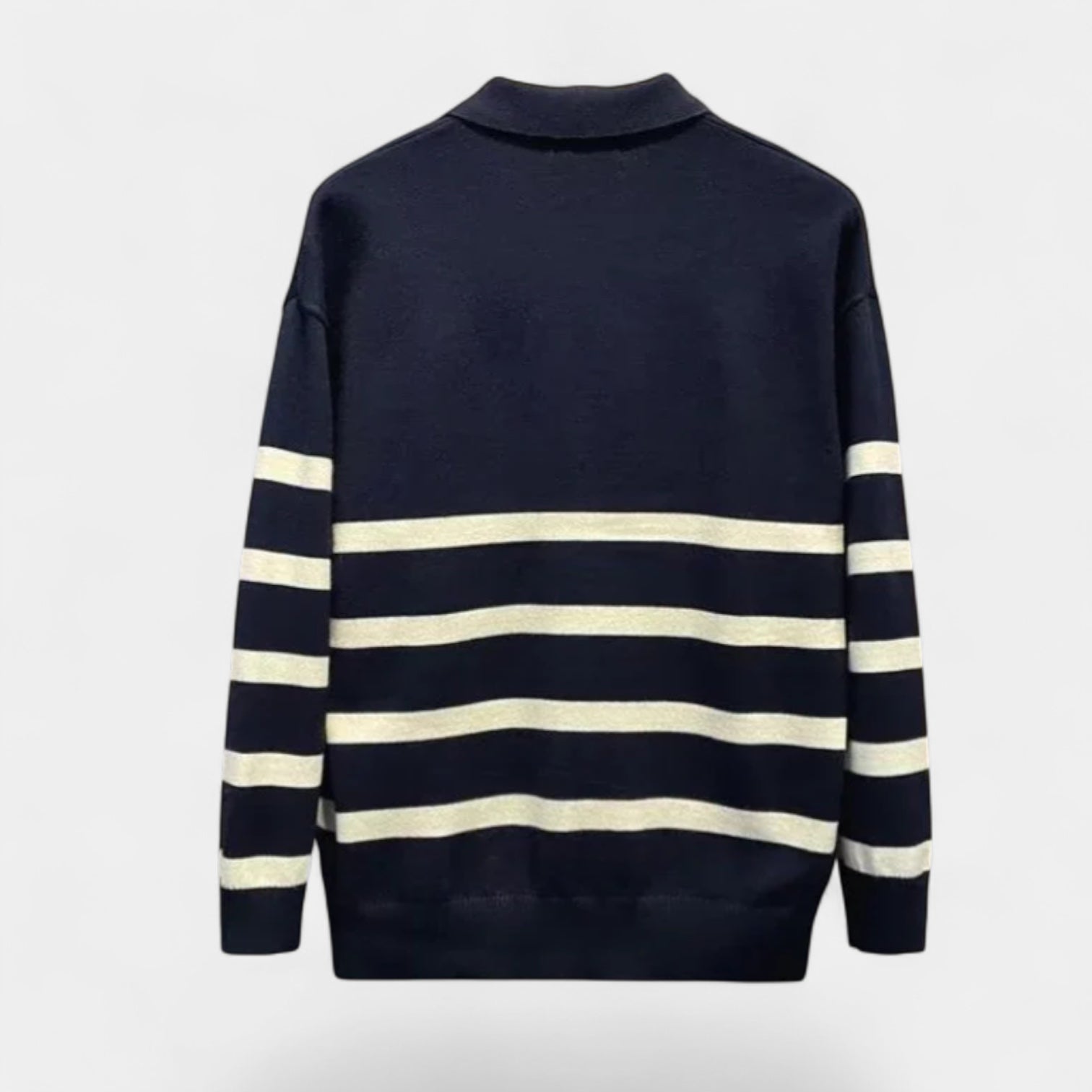 Men’s Striped Knitted Polo Shirt