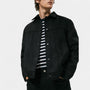 Noir | Men’s Suede Trucker Jacket-Noir-Noir