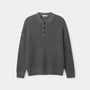 Noir | Men’s Merino Wool Henley Jumper-Noir-Grey-S-Noir