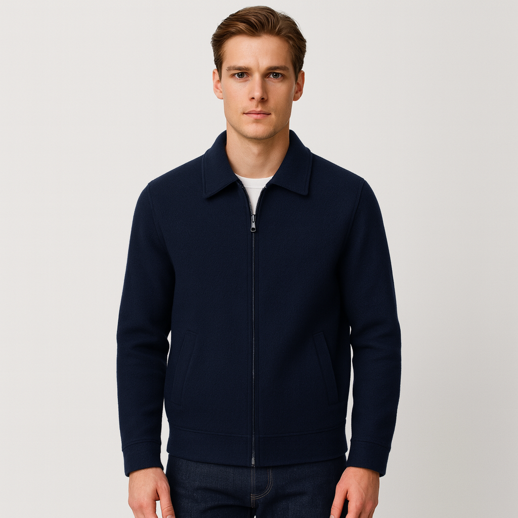 Men's Pure Cashmere Zipper Cardigan