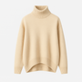 Noir | Women's Cashmere Turtleneck Jumper-Sweaters & Hoodies-Noir-Beige-XS-Noir
