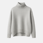 Noir | Women's Cashmere Turtleneck Jumper-Sweaters & Hoodies-Noir-Grey-XS-Noir