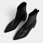 Noir | Women's Zip Back Ankle Boots-Boots-Noir-Noir