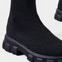 Noir | Stretch Knee High Boots-Boots-Noir-Noir