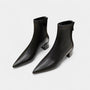 Noir | Women's Zip Back Ankle Boots-Boots-Noir-Black-35-Noir