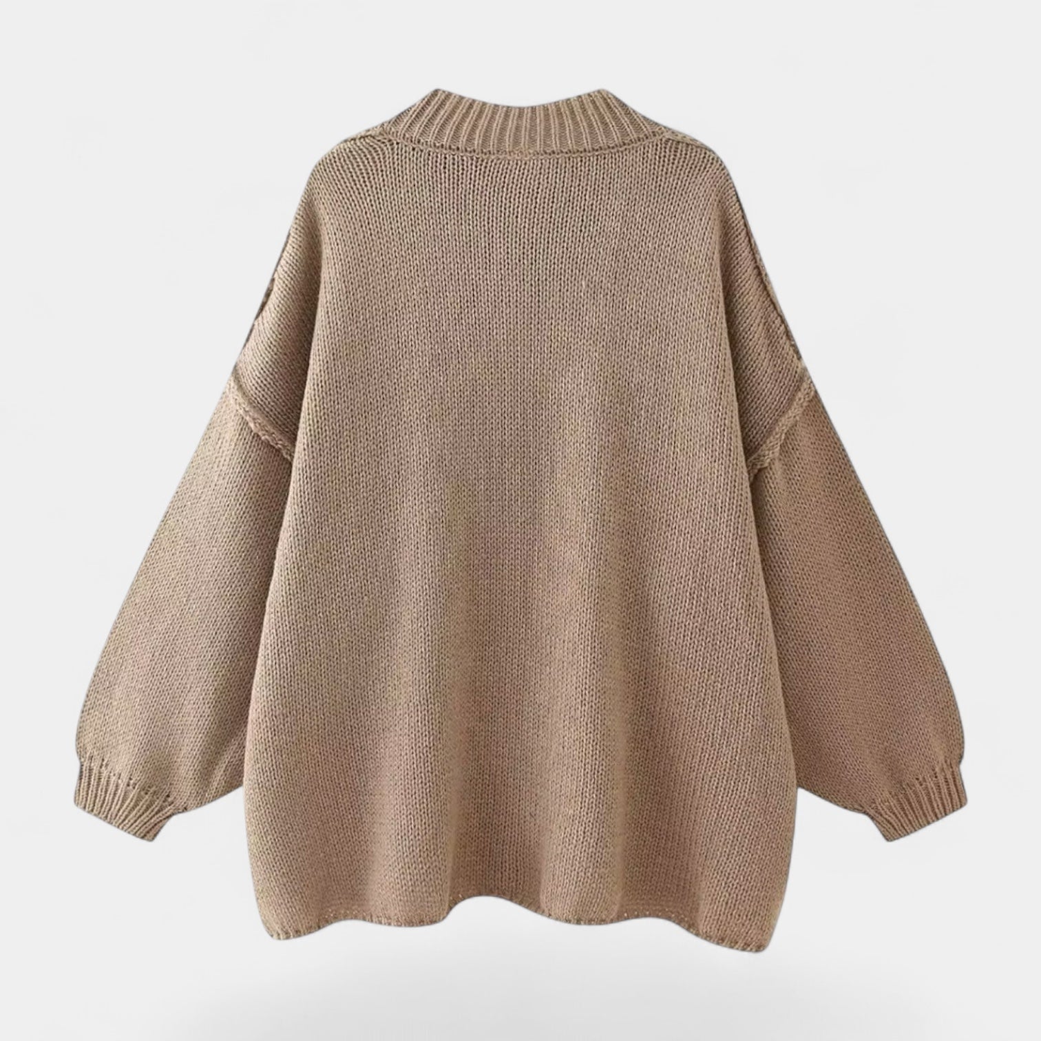 Noir | Women’s Oversized Knitted Cardigan-Cardigans-Noir-Noir