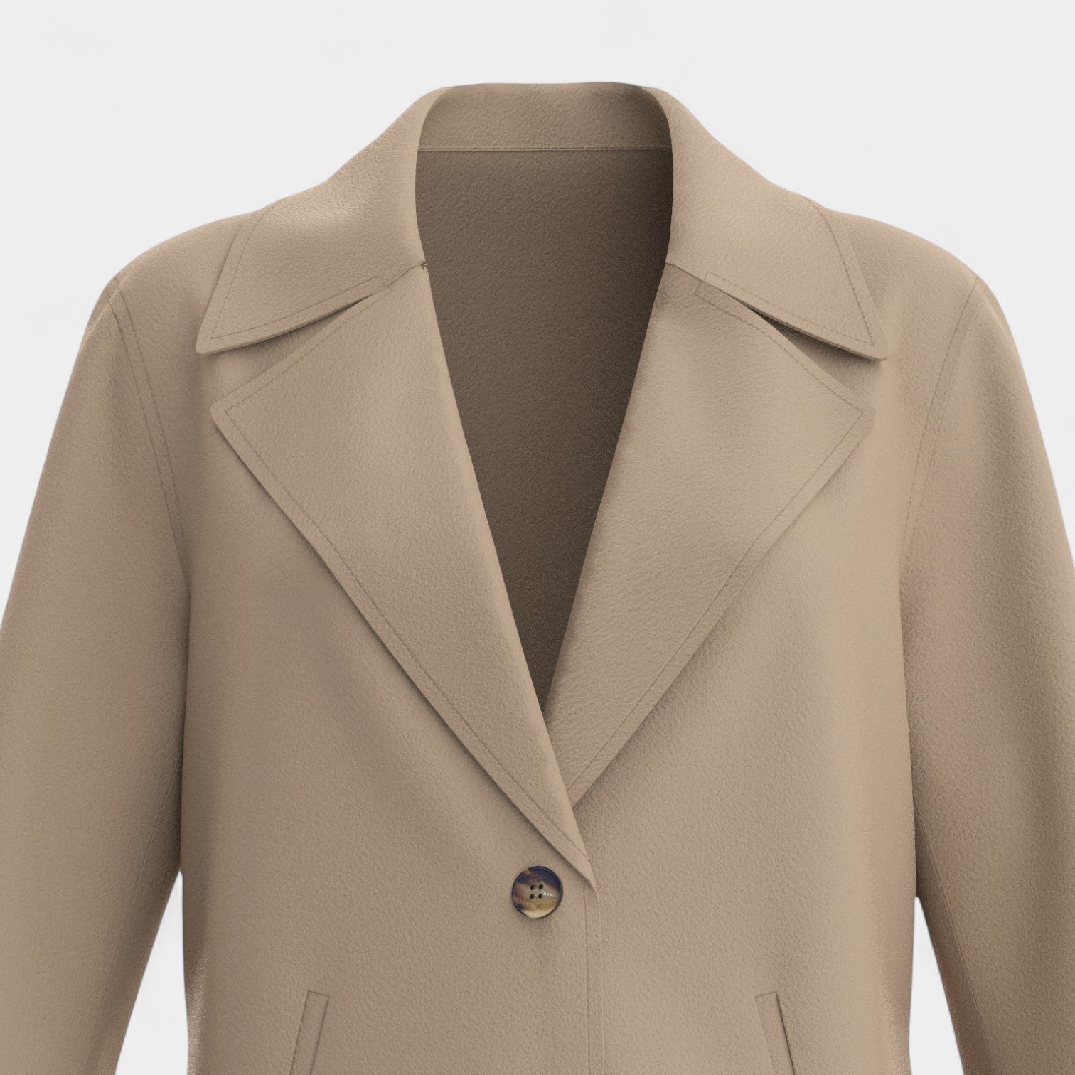 Noir | Women’s Single-Breasted Trench Coat-Jackets-Noir-Noir