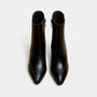 Noir | Women's Vegan Leather Ankle Boots - Block Heel-Boots-Noir-Noir