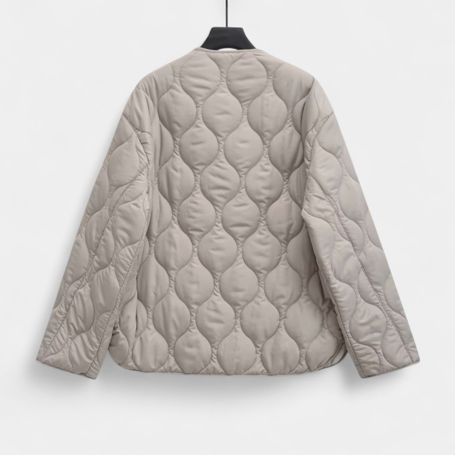 Noir | Women's Quilted Jacket - Autumn Coat-Jackets-Noir-Noir