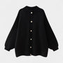 Noir | Women’s Oversized Knitted Cardigan-Cardigans-Noir-Noir