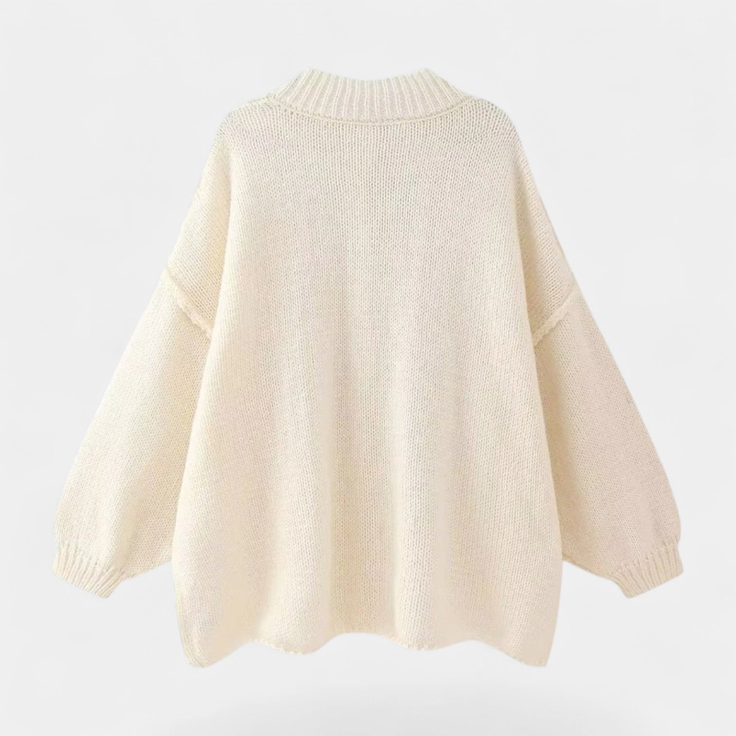 Noir | Women’s Oversized Knitted Cardigan-Cardigans-Noir-Noir