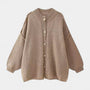 Noir | Women’s Oversized Knitted Cardigan-Cardigans-Noir-Noir
