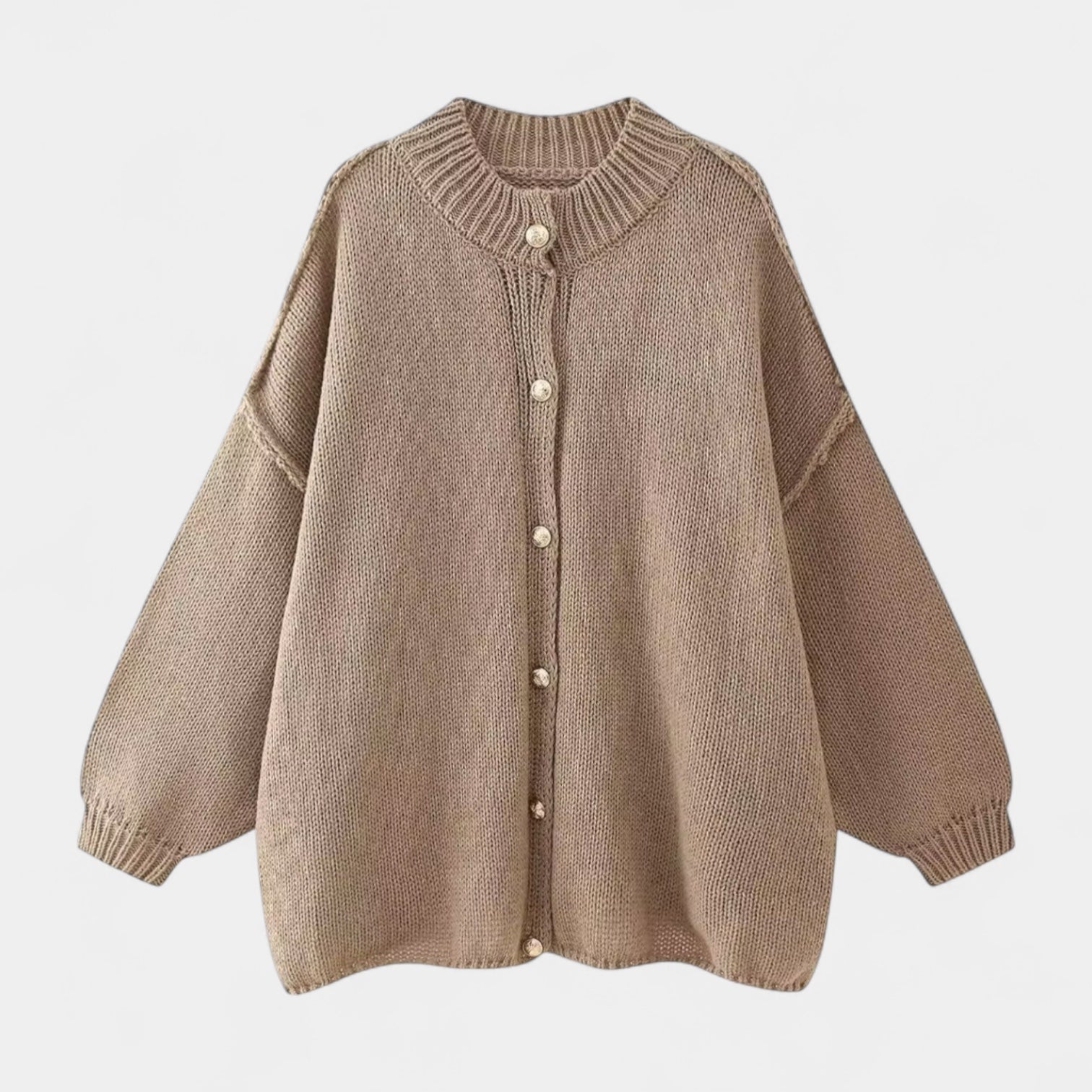 Noir | Women’s Oversized Knitted Cardigan-Cardigans-Noir-Noir