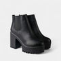 Noir | Women's Block Heel Ankle Boots-Boots-Noir-Noir