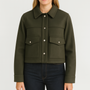 Noir | Women’s Cropped Overshirt Jacket-Noir-Noir