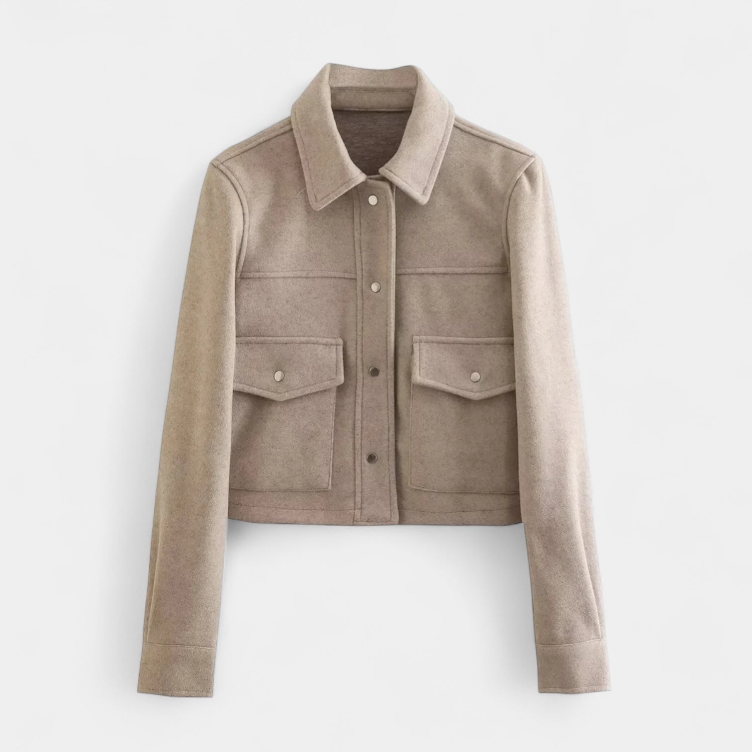 Noir | Women’s Cropped Overshirt Jacket-Noir-Noir