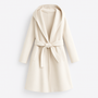 Noir | Women’s Hooded Long Coat - Belted-Jackets-Noir-Noir