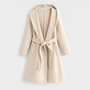 Noir | Women’s Hooded Long Coat - Belted-Jackets-Noir-Noir