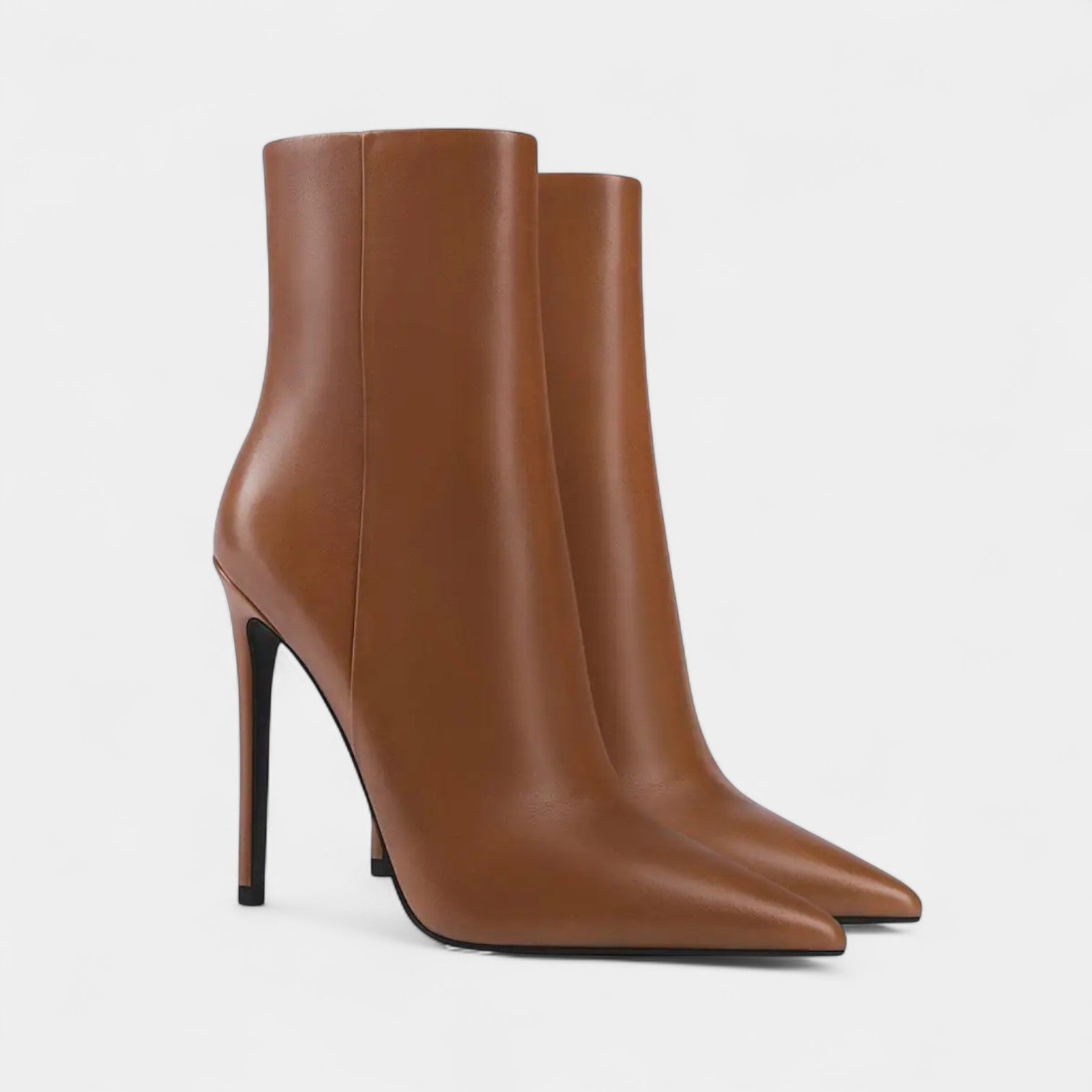 Noir | Pointed Toes Stiletto Ankle Boots