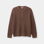 Noir | Men’s Merino Wool Henley Jumper-Noir-Brown-S-Noir