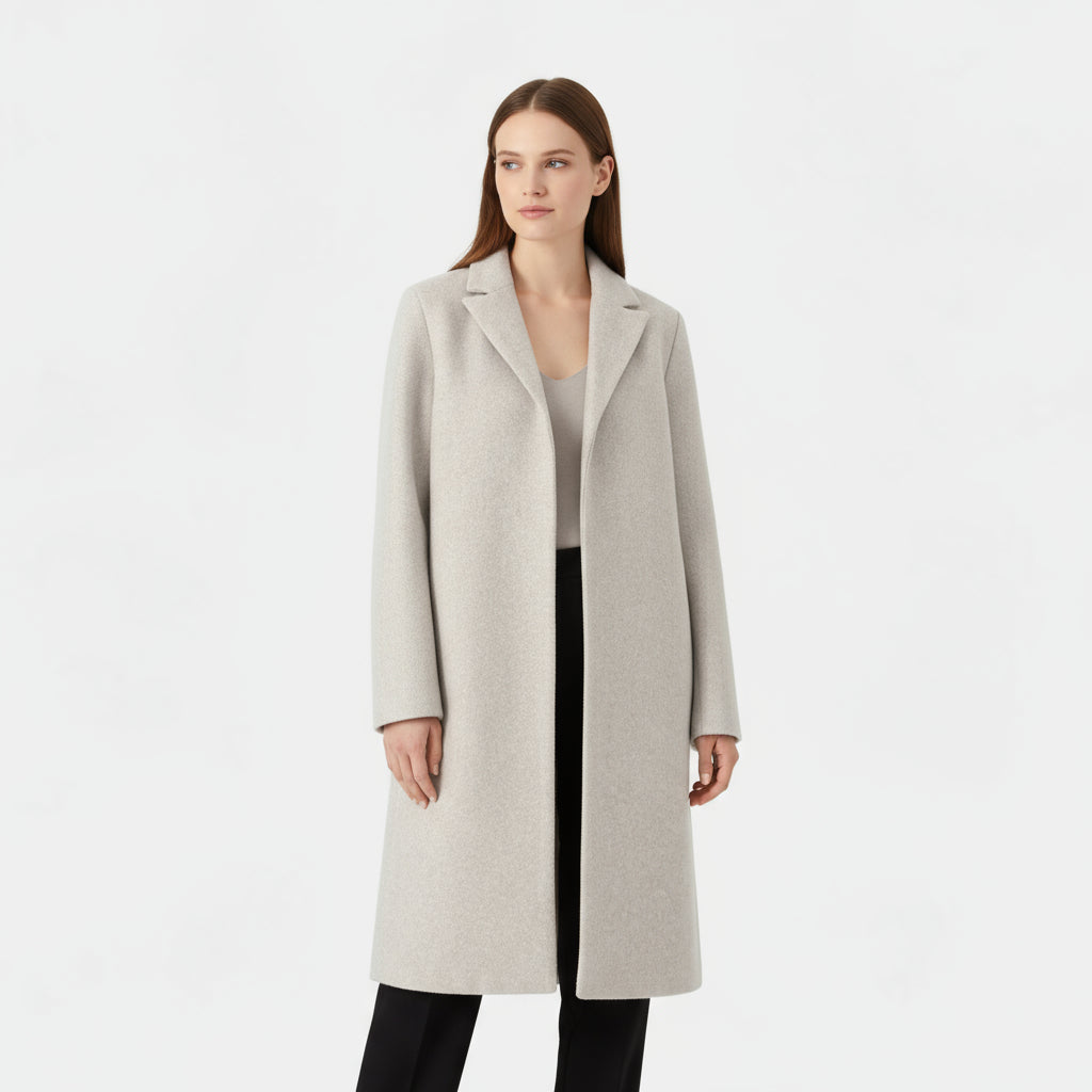 Women's Classy Wool One Piece Trench Coat
