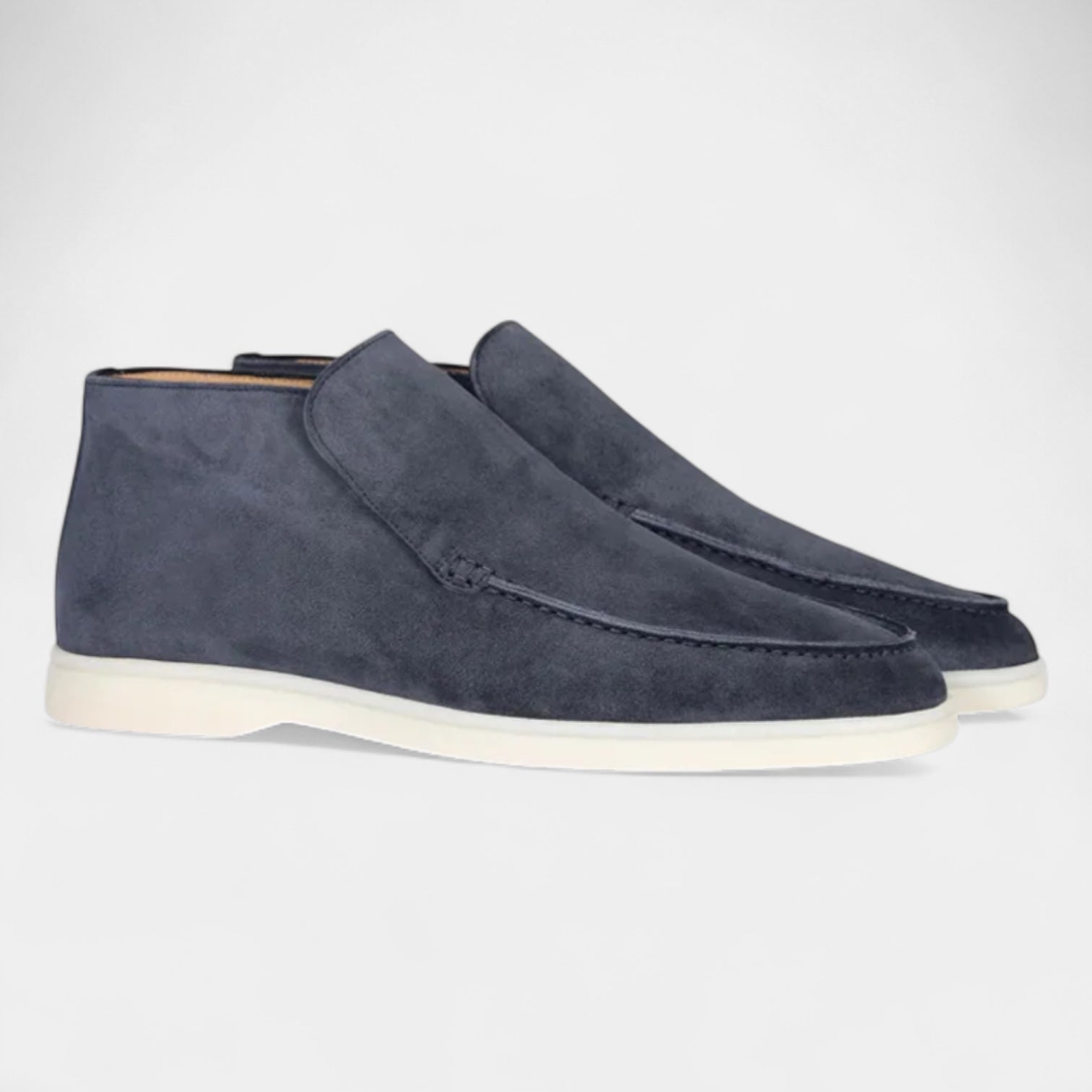 Noir | Suede Slip-On Loafers - High Top