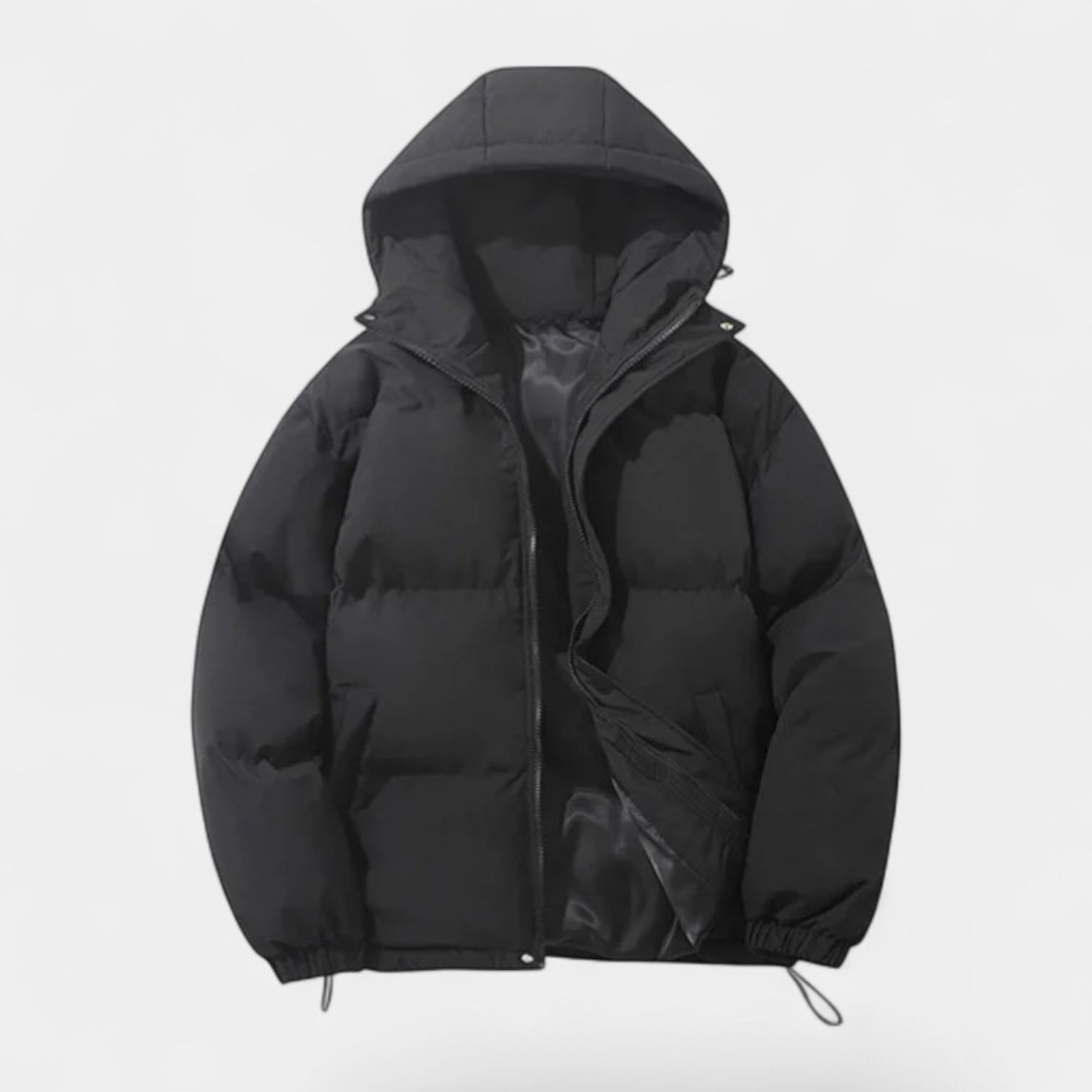Noir | Men’s Hooded Puffer Jacket-Noir-Black-XS-Noir