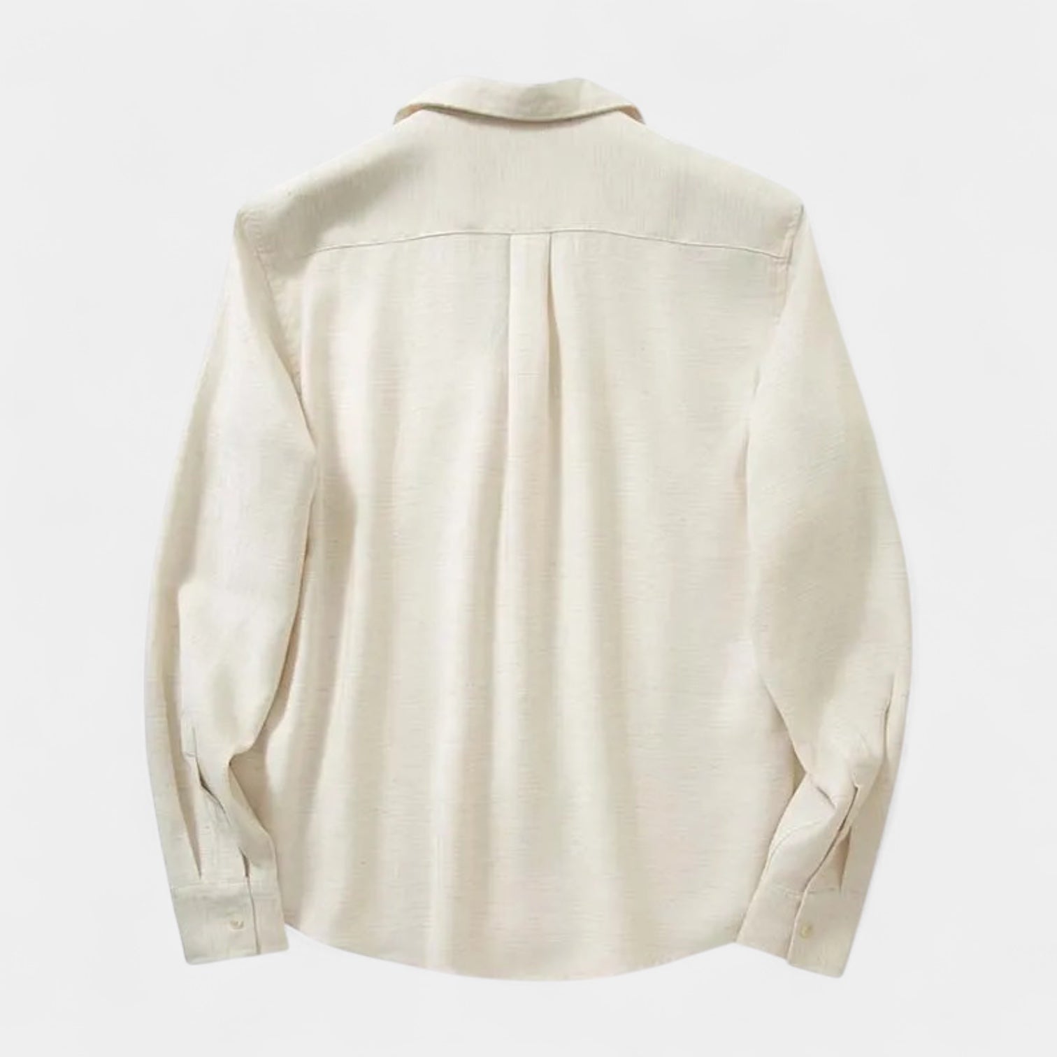 Noir | Men’s Linen Revere Collar Long-Sleeve Shirt