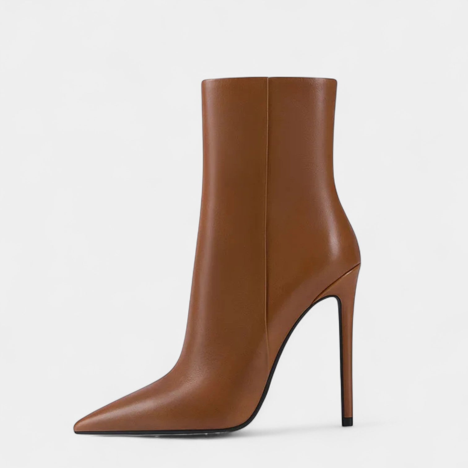 Noir | Pointed Toes Stiletto Ankle Boots
