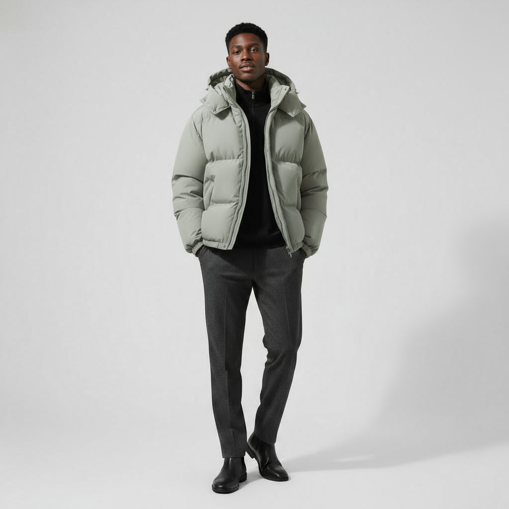 Men’s Quilted Puffer Winter Jacket