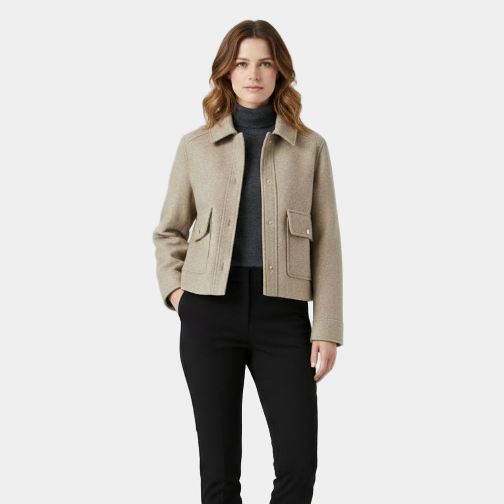Women’s Cropped Wool-Blend Jacket