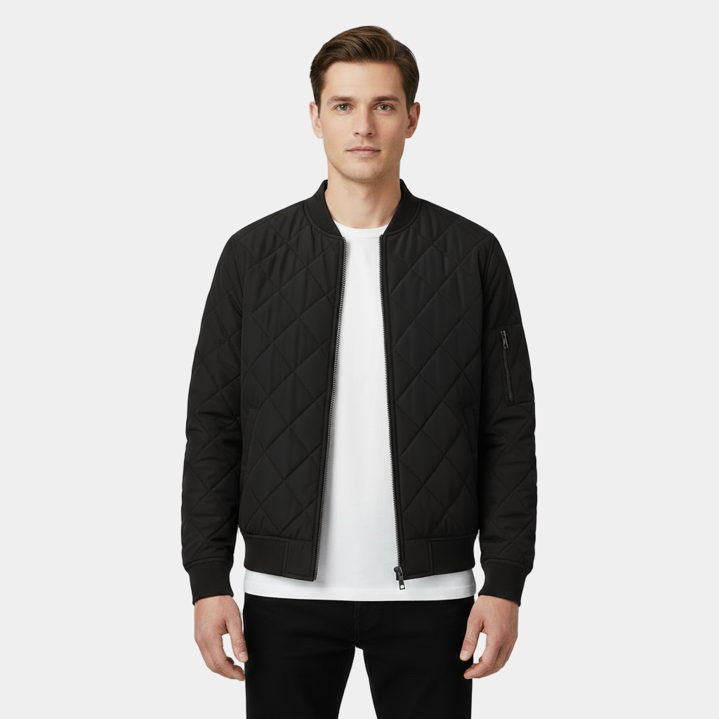 Men’s Lightweight Bomber Jacket - Rounded Collar