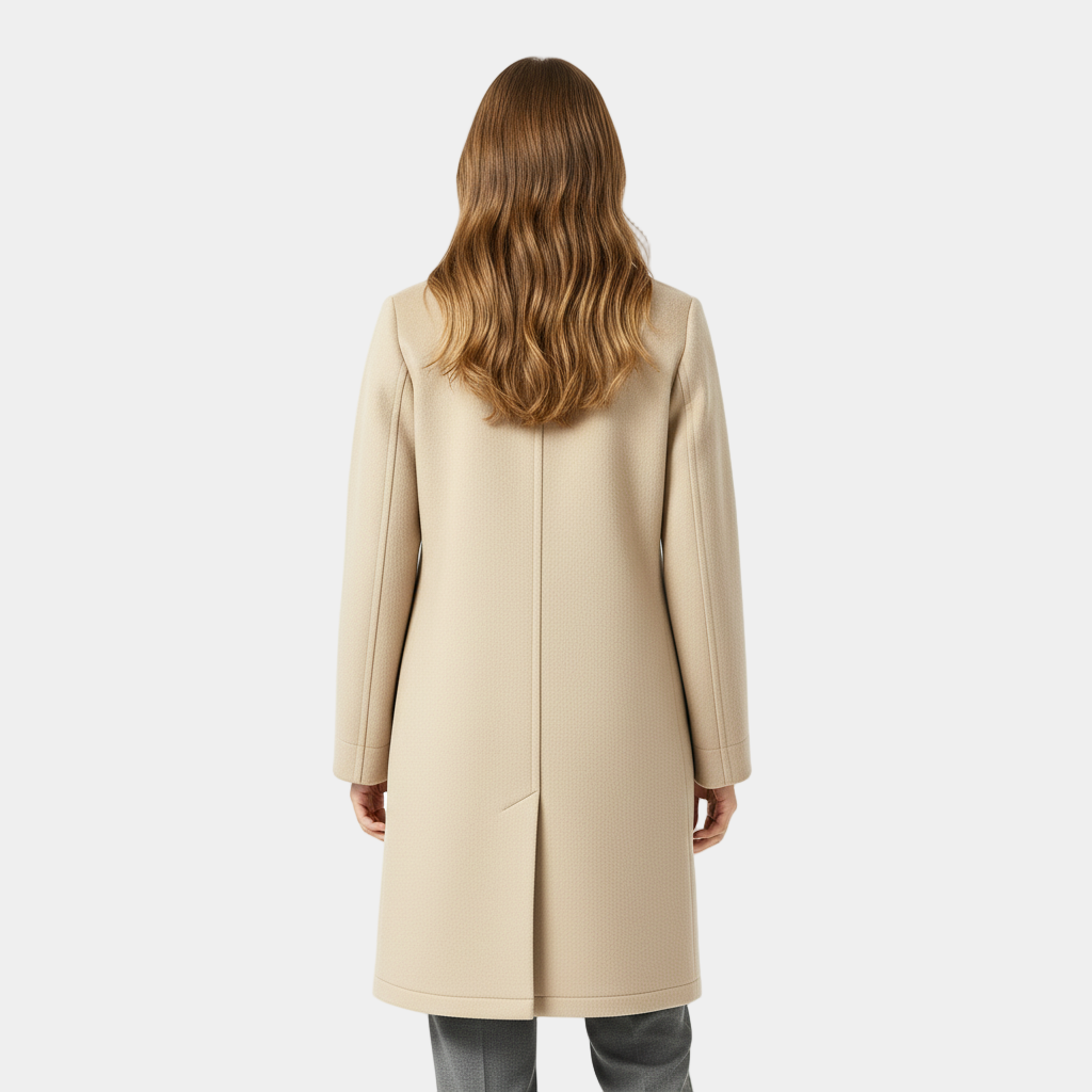Women’s Lightweight Long Trench Coat – Single-Breasted Overcoat
