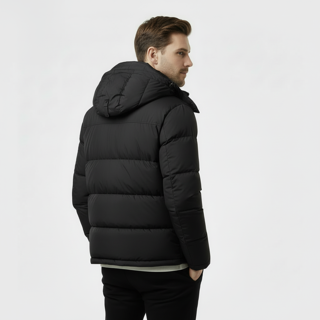 Men’s Puffer Jacket – Quilted Winter Coat with Hood
