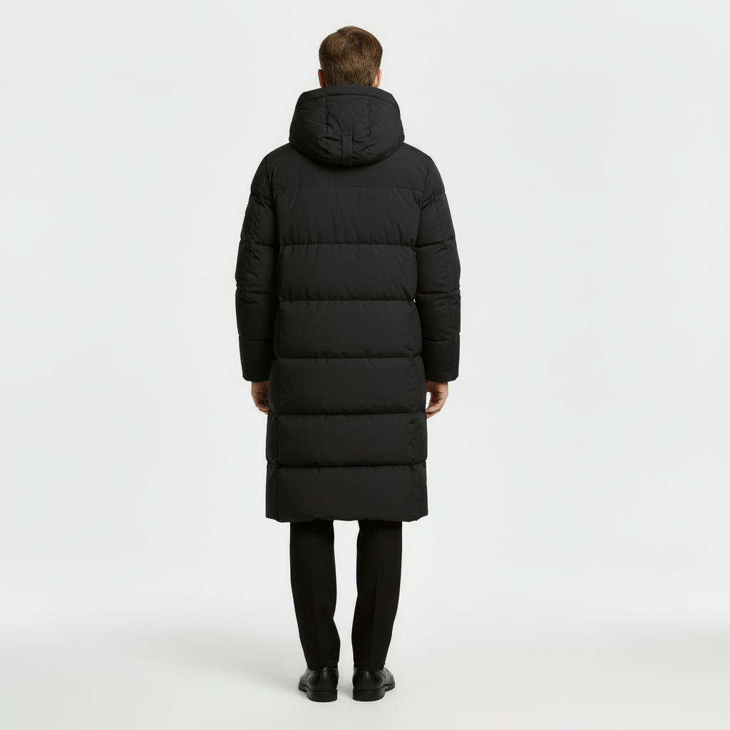 Men's Long Puffer Coat - Winter Jacket Parka