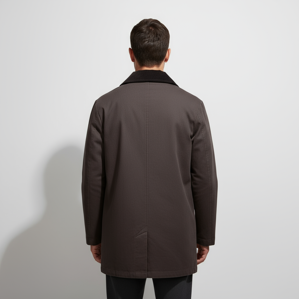 Men’s Windproof Trench Coat – Slim Fit Water-Resistant Jacket