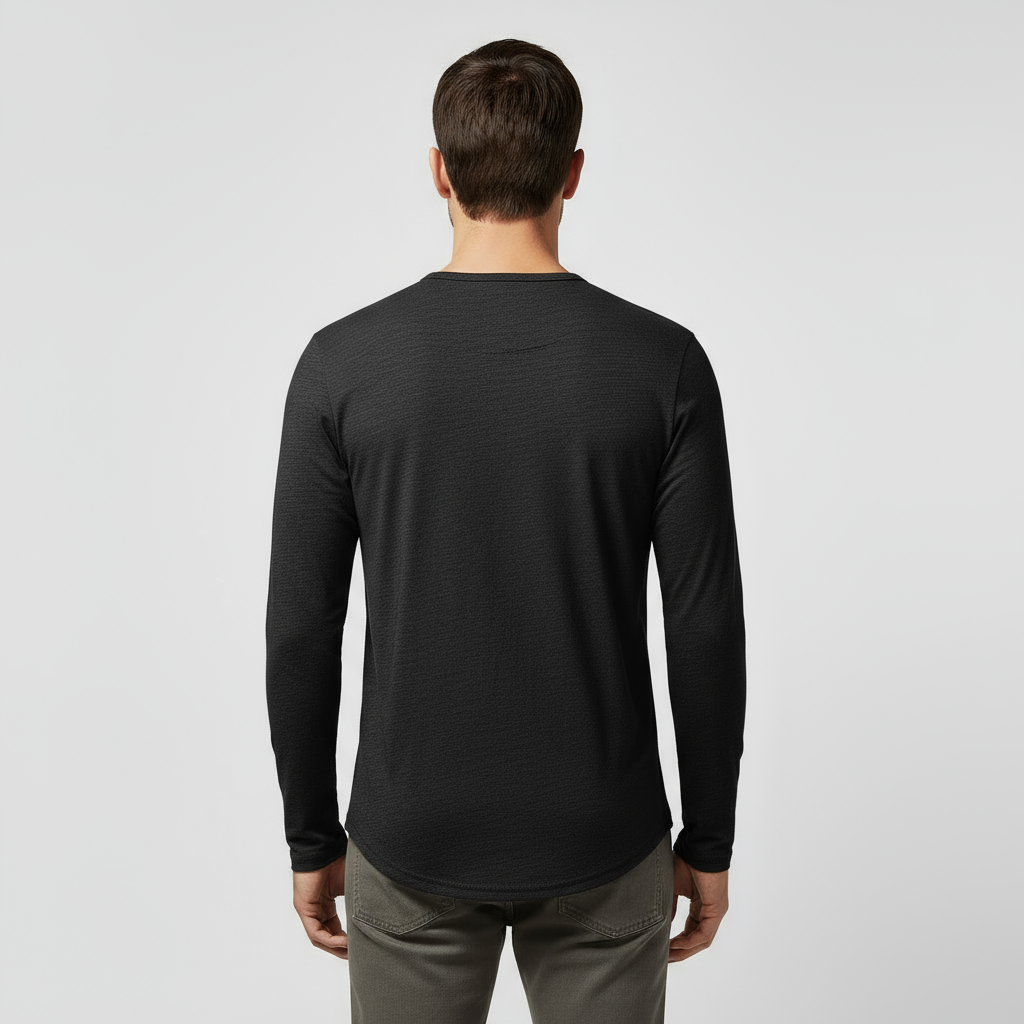 Men's Long Sleeve Henley T-Shirt