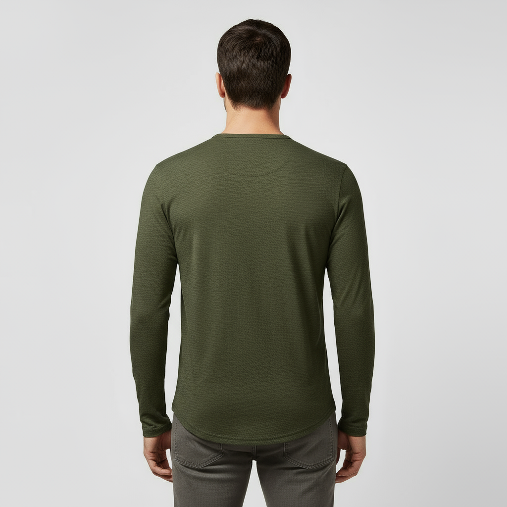 Men's Long Sleeve Henley T-Shirt