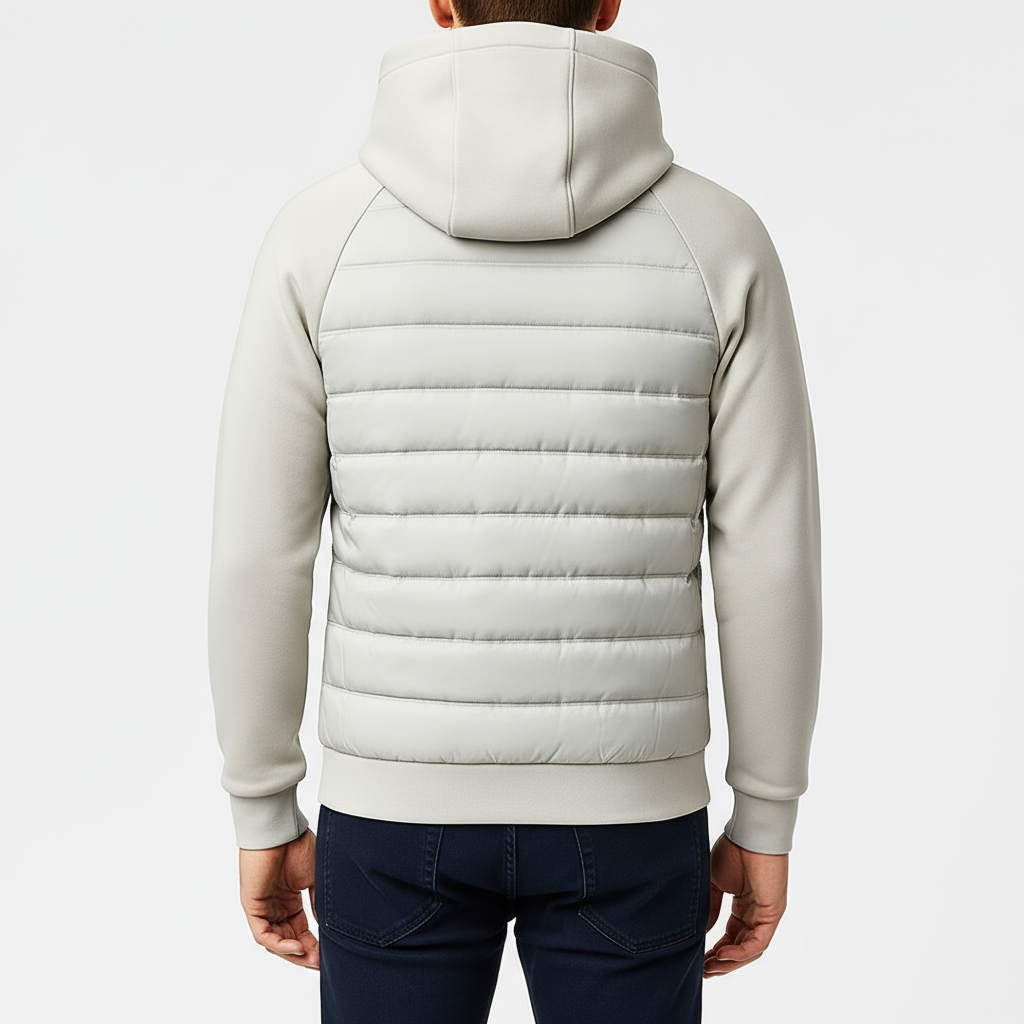 Men’s Quilted Hooded Bomber – Lightweight Zip-Up Jacket