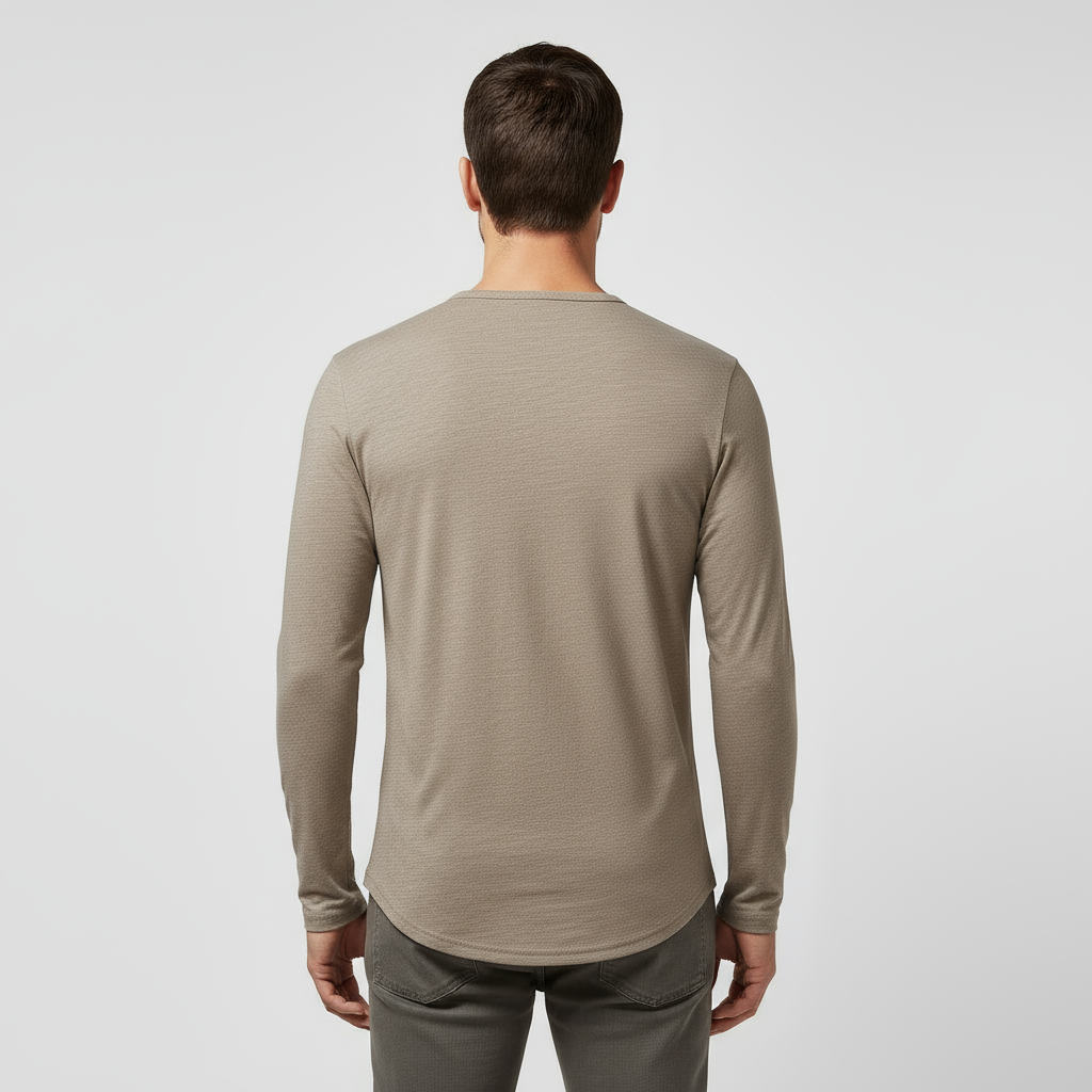 Men's Long Sleeve Henley T-Shirt