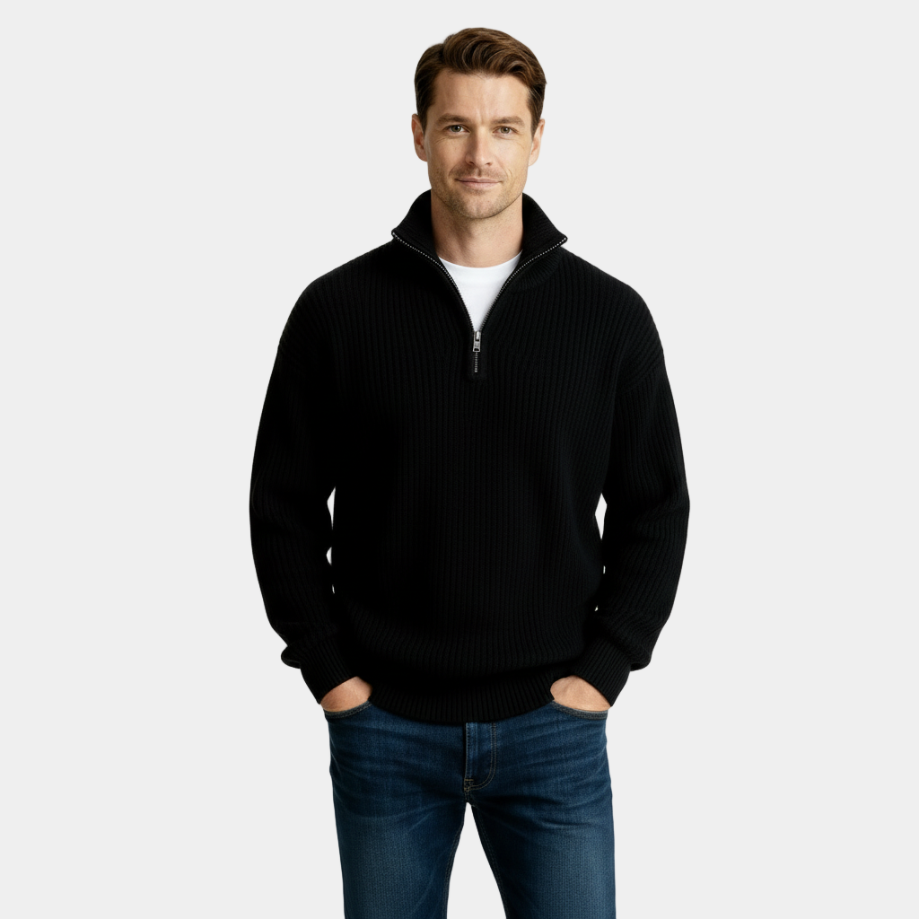 Men's Knitted Half-Zip Sweater