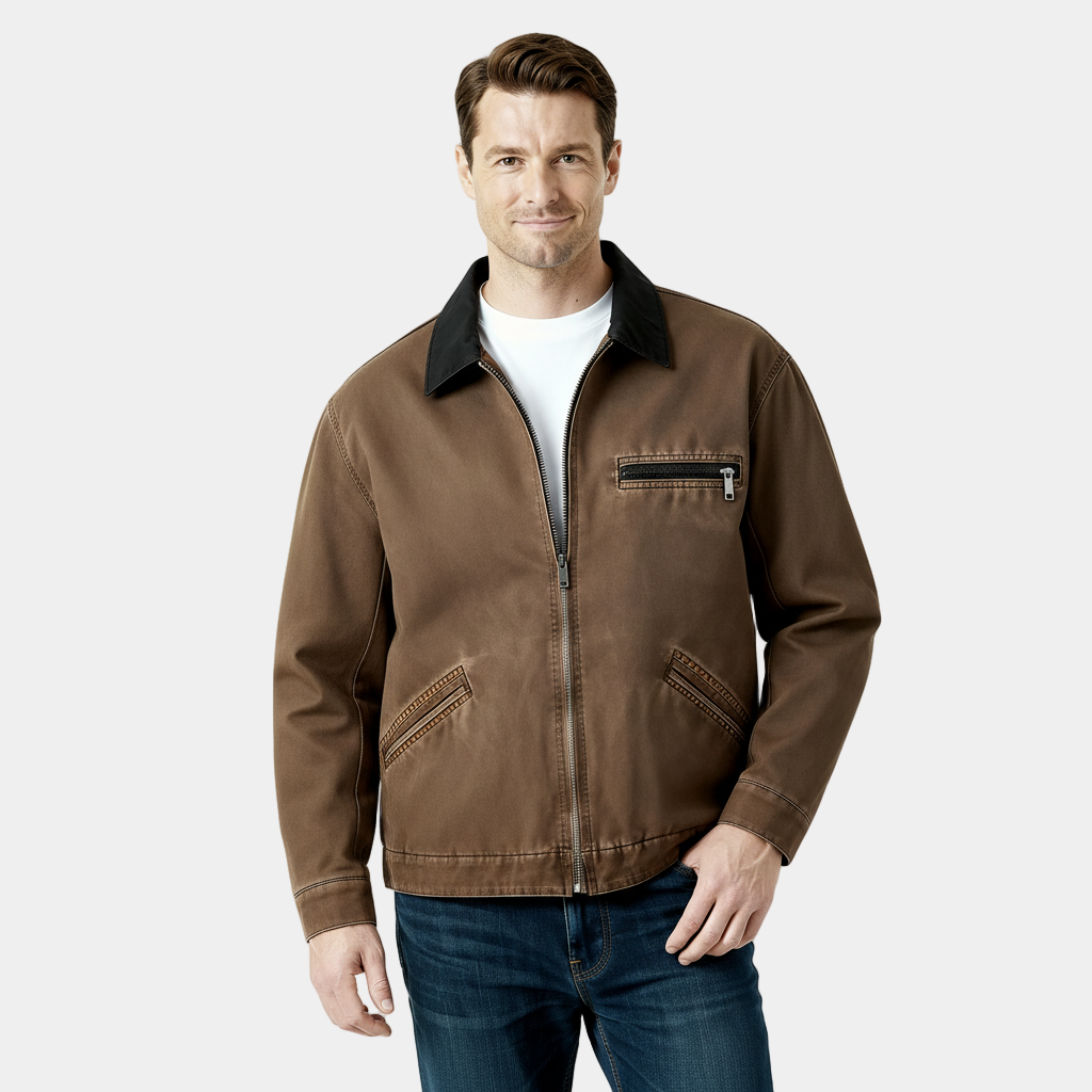 Men's Retro Zipper Jacket