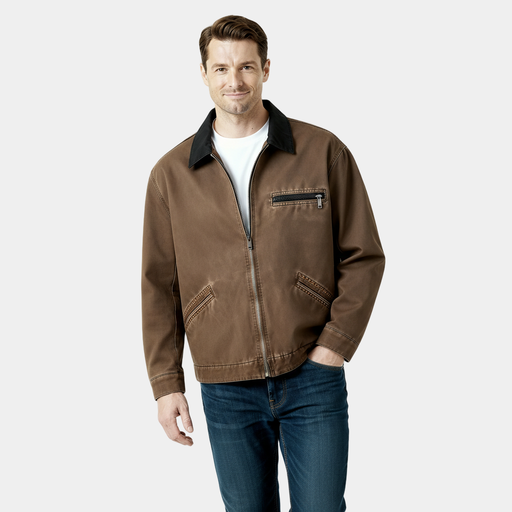 Men's Retro Zipper Jacket