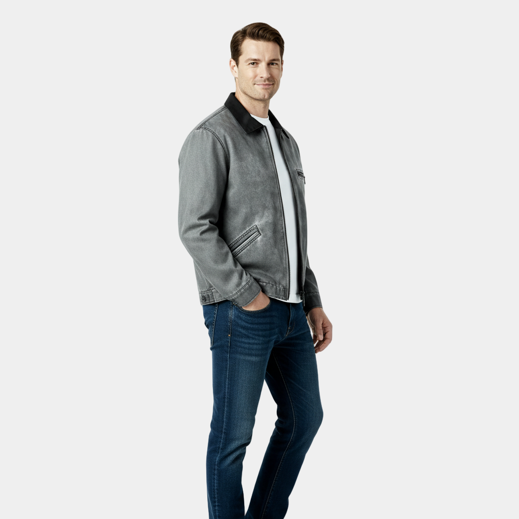 Men's Retro Zipper Jacket
